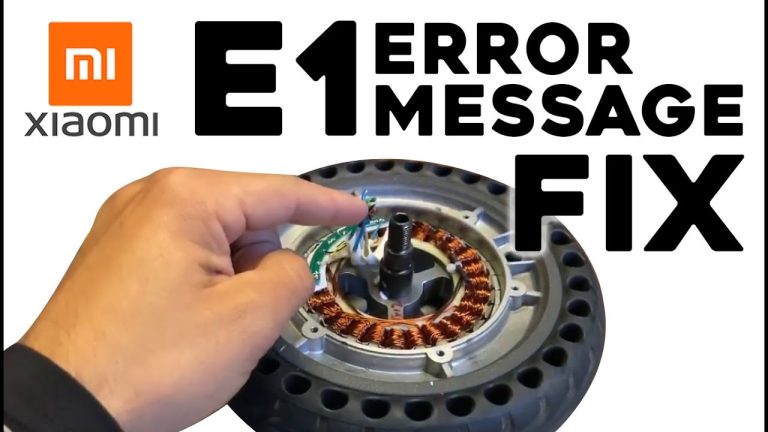 How to Fix E1 Error on Electric Scooter